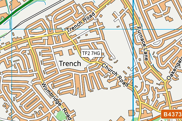 Wrockwardine Wood Juniors School map (TF2 7HG) - OS VectorMap District (Ordnance Survey)