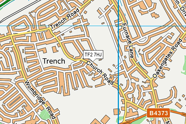 TF2 7HJ map - OS VectorMap District (Ordnance Survey)