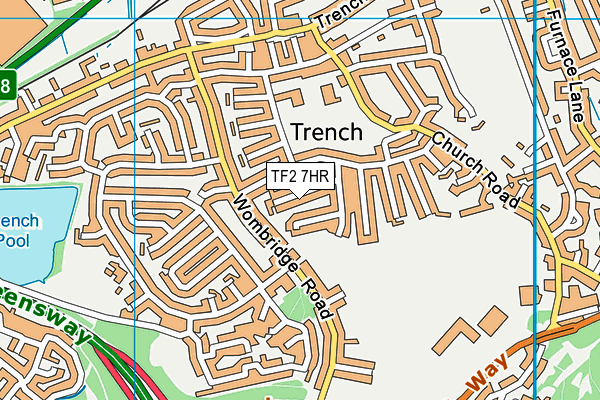 TF2 7HR map - OS VectorMap District (Ordnance Survey)