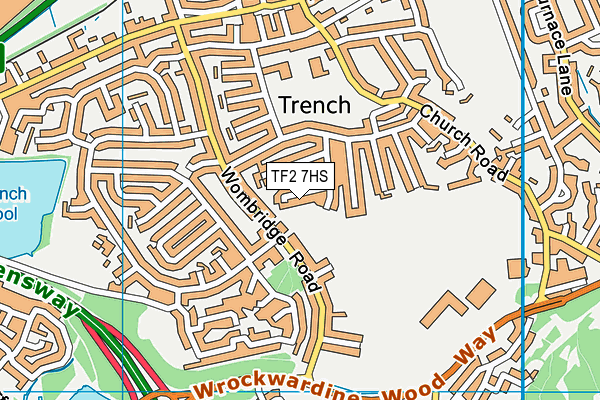 TF2 7HS map - OS VectorMap District (Ordnance Survey)