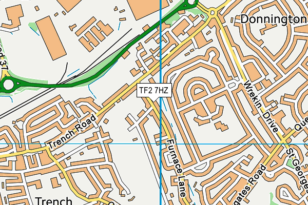 TF2 7HZ map - OS VectorMap District (Ordnance Survey)