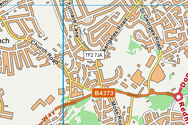 TF2 7JA map - OS VectorMap District (Ordnance Survey)