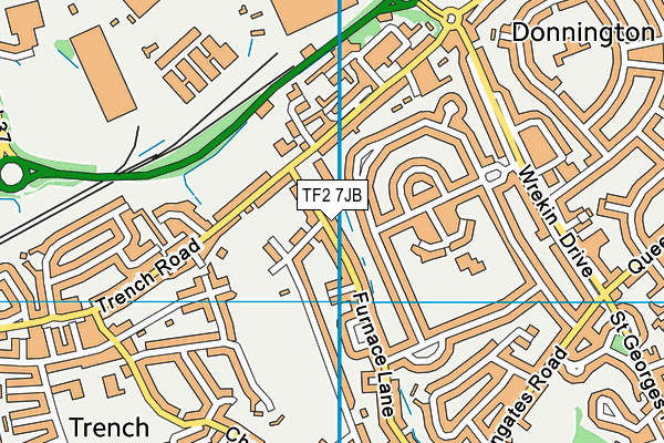 TF2 7JB map - OS VectorMap District (Ordnance Survey)