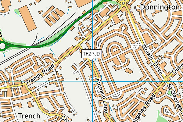 TF2 7JD map - OS VectorMap District (Ordnance Survey)