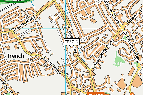 TF2 7JG map - OS VectorMap District (Ordnance Survey)
