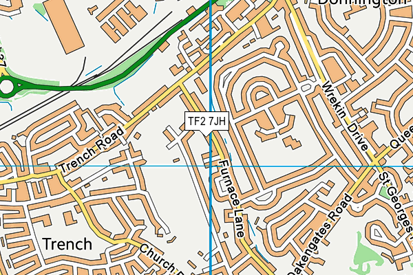 TF2 7JH map - OS VectorMap District (Ordnance Survey)