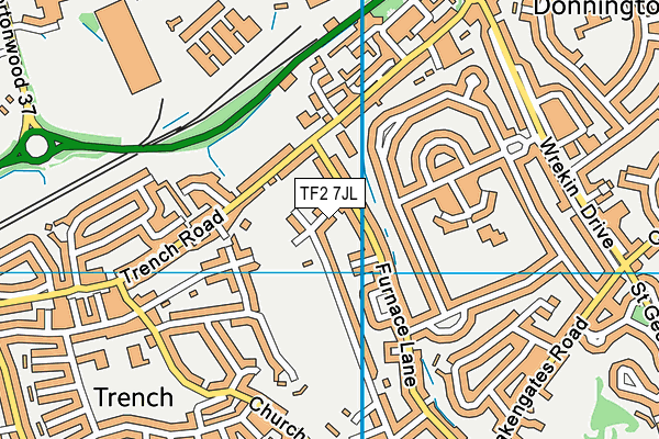TF2 7JL map - OS VectorMap District (Ordnance Survey)