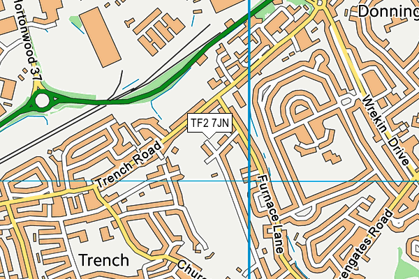 TF2 7JN map - OS VectorMap District (Ordnance Survey)