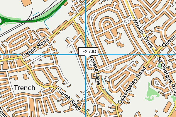 TF2 7JQ map - OS VectorMap District (Ordnance Survey)