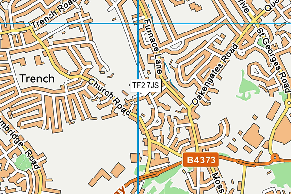 TF2 7JS map - OS VectorMap District (Ordnance Survey)