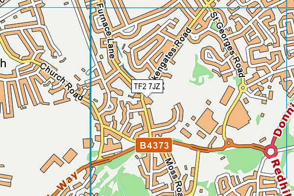 TF2 7JZ map - OS VectorMap District (Ordnance Survey)