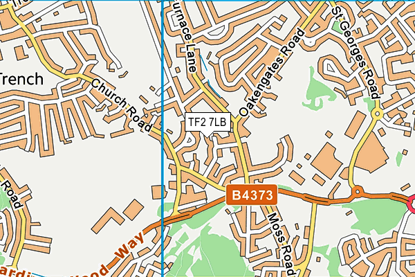 TF2 7LB map - OS VectorMap District (Ordnance Survey)