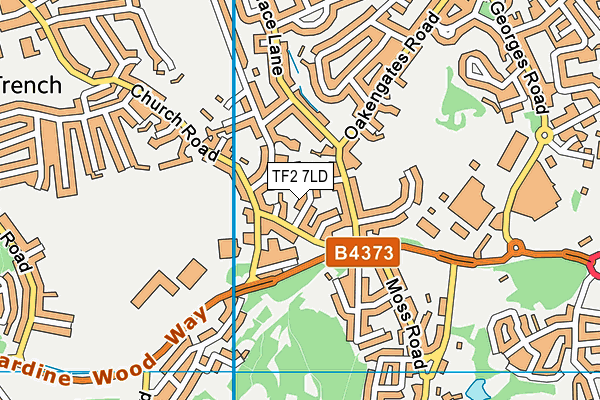 TF2 7LD map - OS VectorMap District (Ordnance Survey)