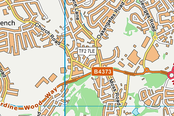 TF2 7LE map - OS VectorMap District (Ordnance Survey)