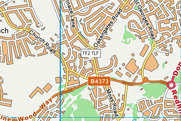 TF2 7LF map - OS VectorMap District (Ordnance Survey)