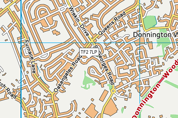 TF2 7LP map - OS VectorMap District (Ordnance Survey)