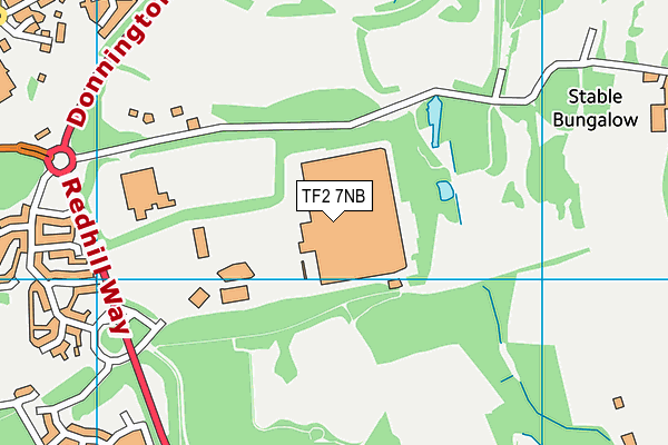TF2 7NB map - OS VectorMap District (Ordnance Survey)