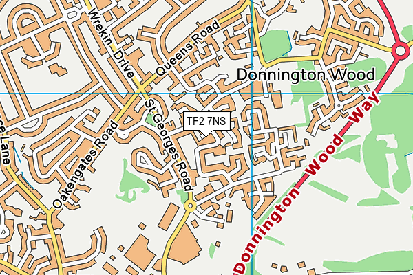 TF2 7NS map - OS VectorMap District (Ordnance Survey)