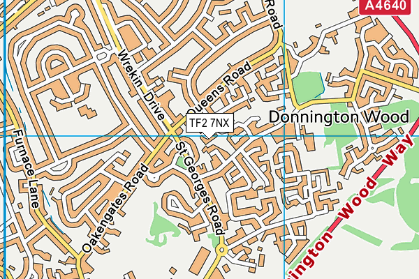 TF2 7NX map - OS VectorMap District (Ordnance Survey)