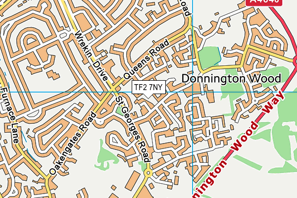 TF2 7NY map - OS VectorMap District (Ordnance Survey)