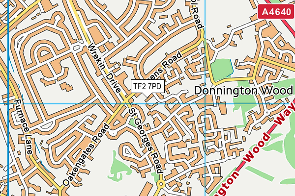 TF2 7PD map - OS VectorMap District (Ordnance Survey)
