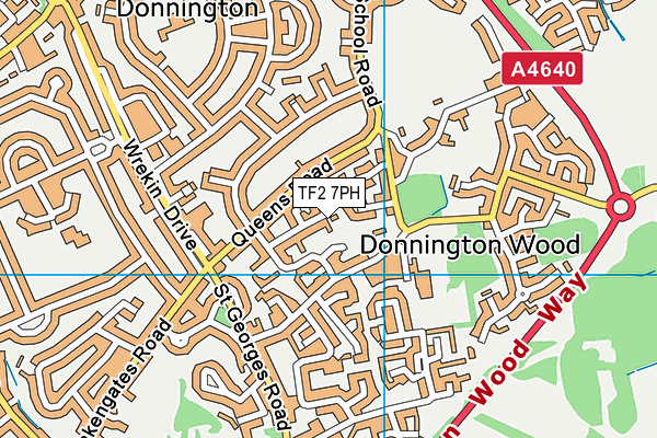 TF2 7PH map - OS VectorMap District (Ordnance Survey)