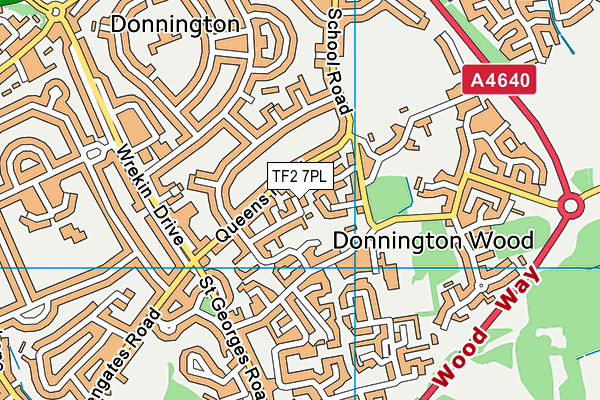 TF2 7PL map - OS VectorMap District (Ordnance Survey)