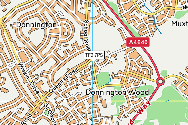 TF2 7PS map - OS VectorMap District (Ordnance Survey)