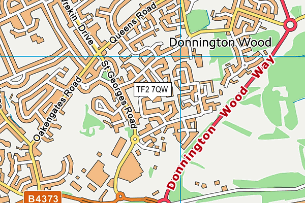 TF2 7QW map - OS VectorMap District (Ordnance Survey)