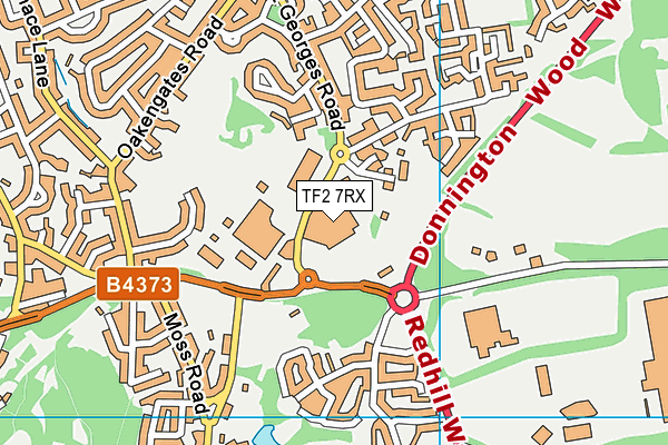 TF2 7RX map - OS VectorMap District (Ordnance Survey)