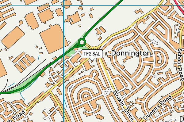 TF2 8AL map - OS VectorMap District (Ordnance Survey)