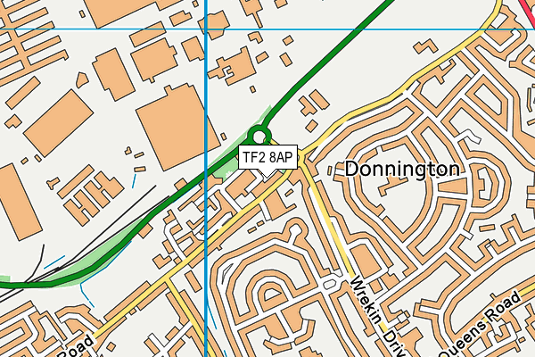 TF2 8AP map - OS VectorMap District (Ordnance Survey)