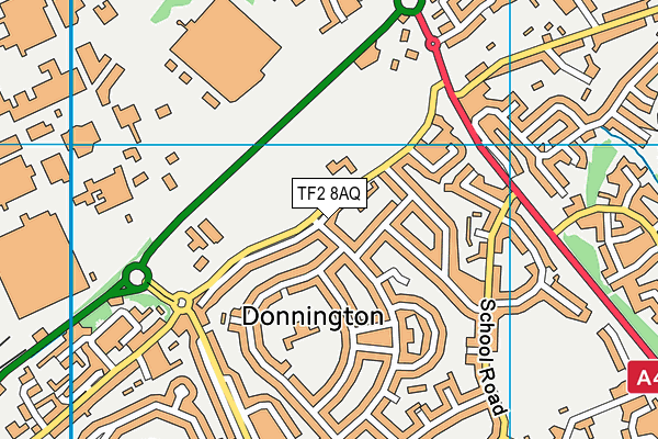 TF2 8AQ map - OS VectorMap District (Ordnance Survey)