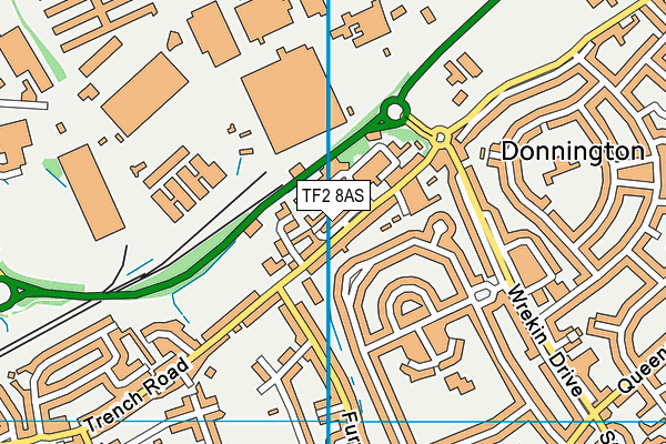 TF2 8AS map - OS VectorMap District (Ordnance Survey)