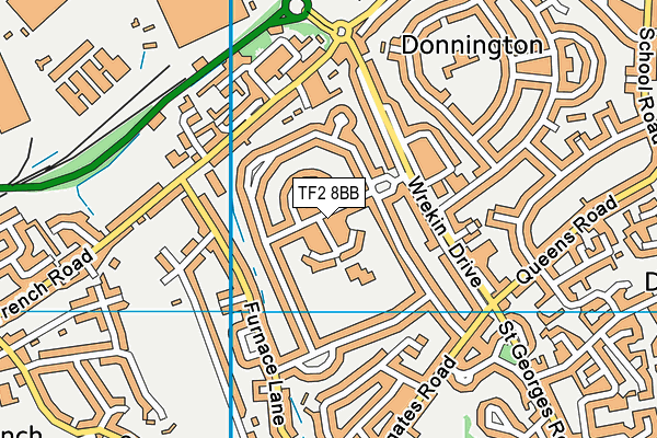 TF2 8BB map - OS VectorMap District (Ordnance Survey)