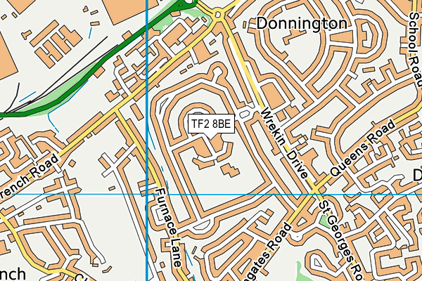 TF2 8BE map - OS VectorMap District (Ordnance Survey)