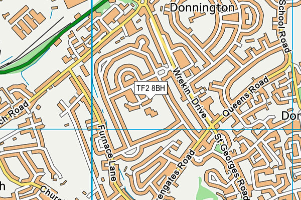 Donnington Wood CofE Voluntary Controlled Junior School map (TF2 8BH) - OS VectorMap District (Ordnance Survey)