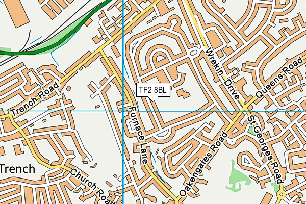 TF2 8BL map - OS VectorMap District (Ordnance Survey)
