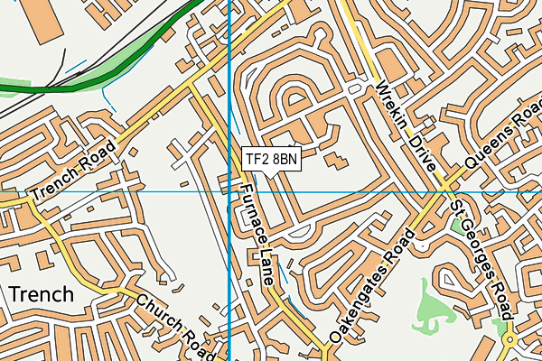TF2 8BN map - OS VectorMap District (Ordnance Survey)