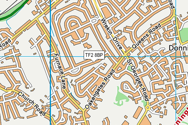 TF2 8BP map - OS VectorMap District (Ordnance Survey)