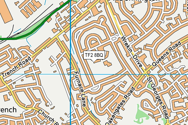 TF2 8BQ map - OS VectorMap District (Ordnance Survey)