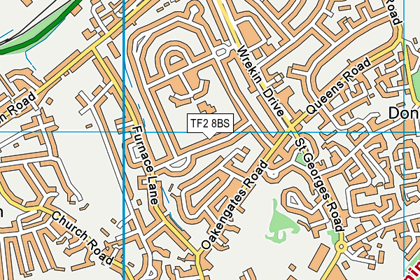 TF2 8BS map - OS VectorMap District (Ordnance Survey)