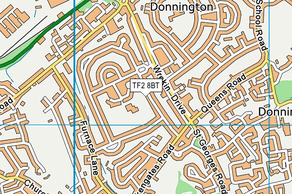 TF2 8BT map - OS VectorMap District (Ordnance Survey)