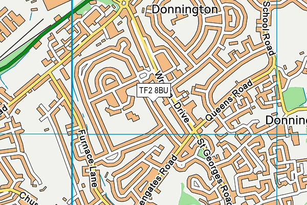 TF2 8BU map - OS VectorMap District (Ordnance Survey)