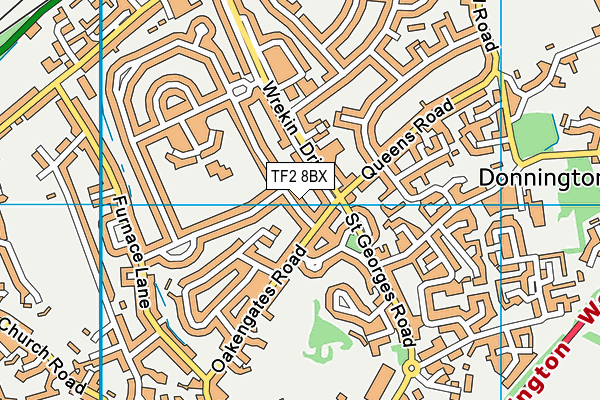 TF2 8BX map - OS VectorMap District (Ordnance Survey)
