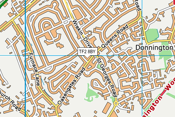 TF2 8BY map - OS VectorMap District (Ordnance Survey)