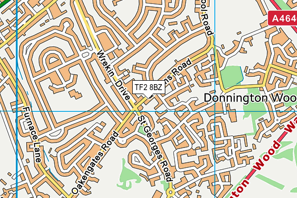 TF2 8BZ map - OS VectorMap District (Ordnance Survey)