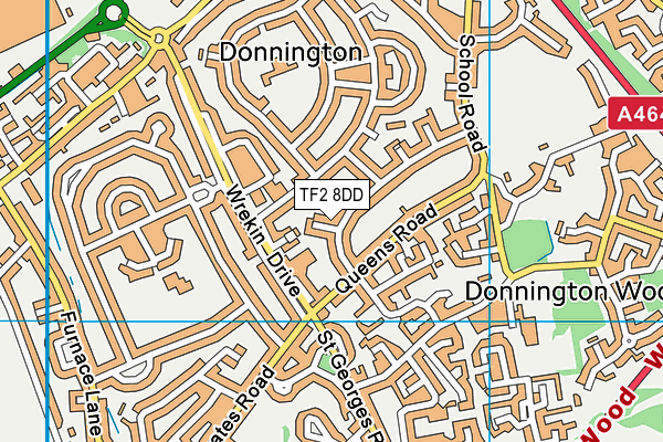 TF2 8DD map - OS VectorMap District (Ordnance Survey)