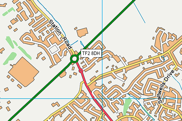 TF2 8DH map - OS VectorMap District (Ordnance Survey)