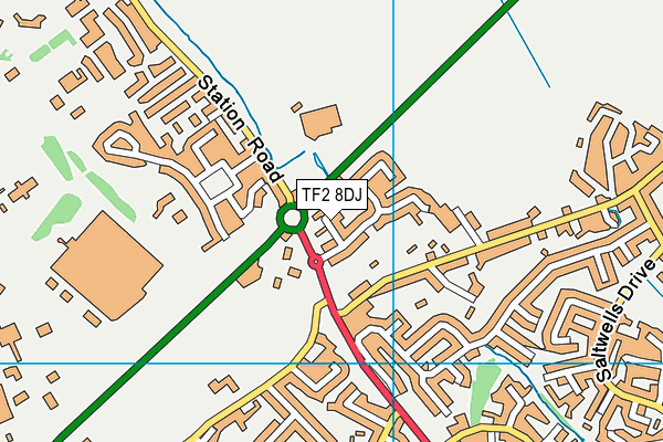 TF2 8DJ map - OS VectorMap District (Ordnance Survey)